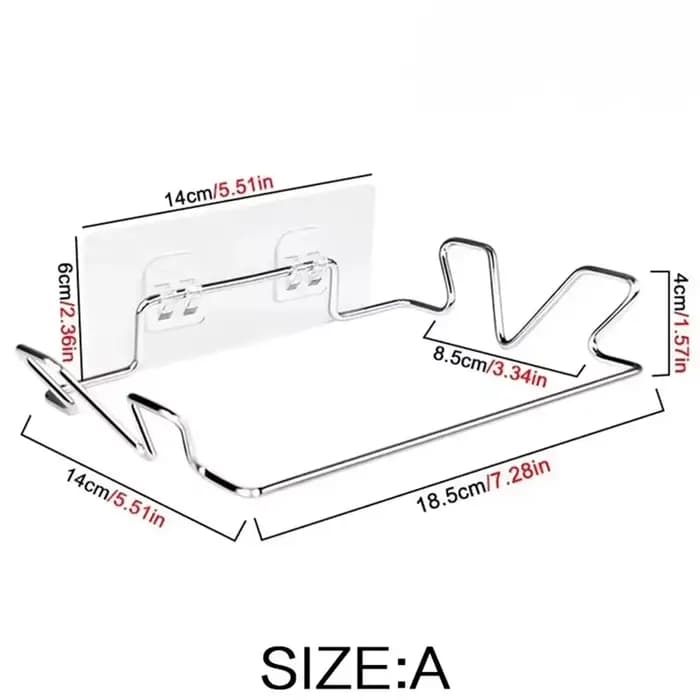 Support de rangement multifonctionnel pour sacs poubelles en acier inoxydable pour porte d'armoire