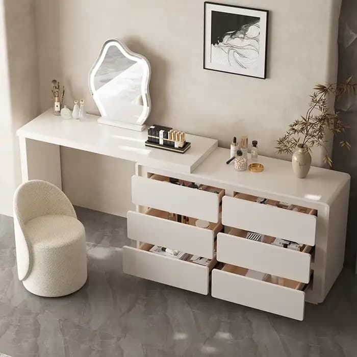 Avec tiroirs coiffeuse Design Style élégant vanité Table esthétique minimaliste Tocador De Maquillaje meubles De chambre