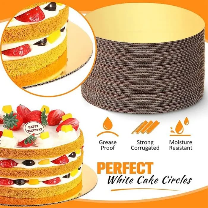 10 pièces de plateaux ronds en carton pour gâteaux