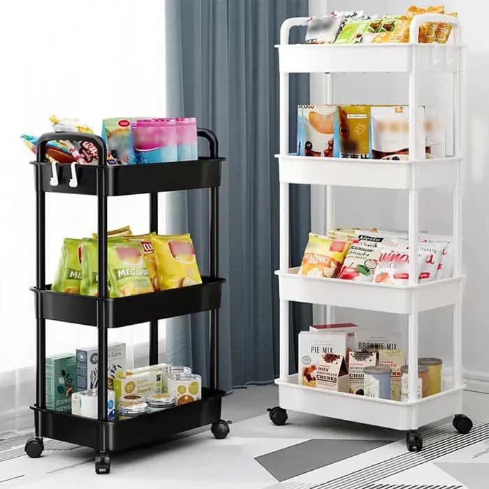 Support de rangement au sol pour chariot domestique