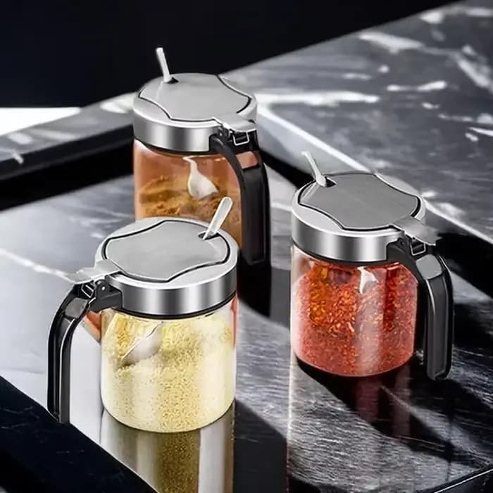 Pot d'assaisonnement en verre pour épices de 300ml