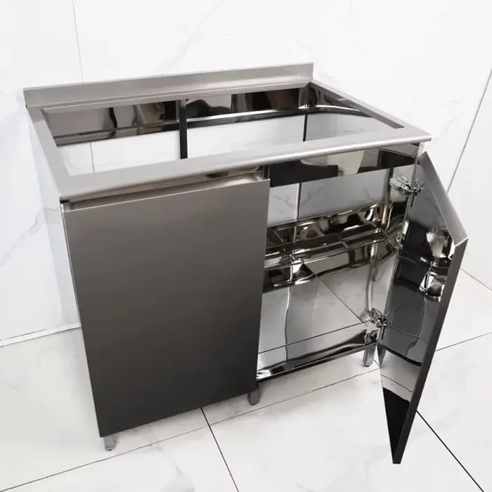 Armoire moderne en acier inoxydable