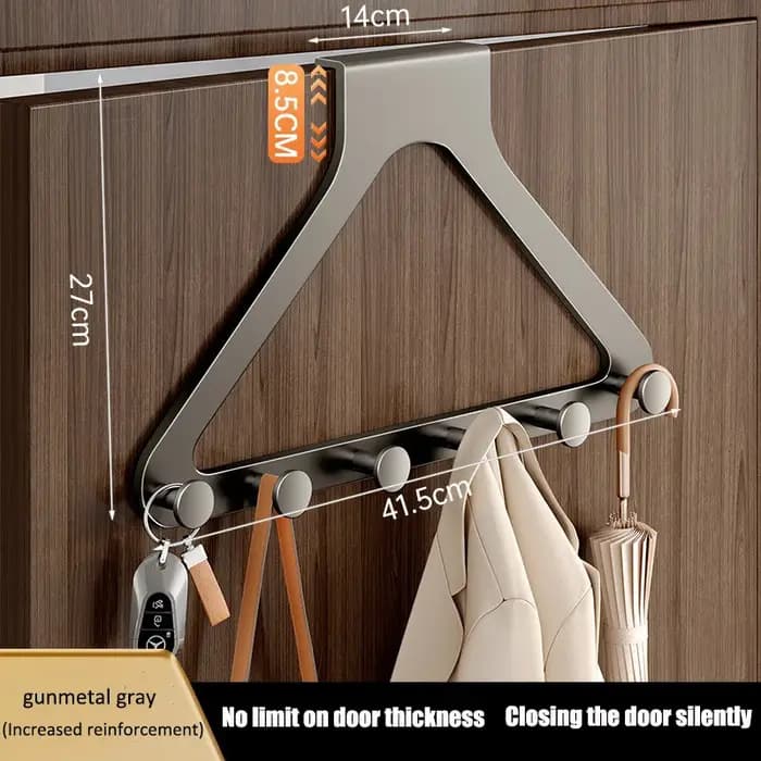 Porte-manteau d'angle triangulaire à suspendre sur la porte pour armoire, organisateur d'angle droit