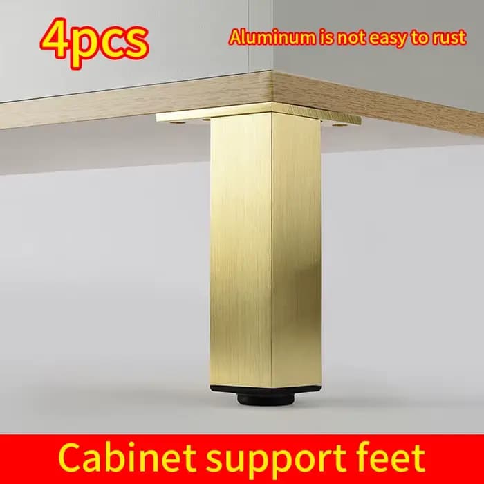 Pieds d'armoire carrés réglables pieds de meubles en aluminium pieds d'armoire pieds de Table basse