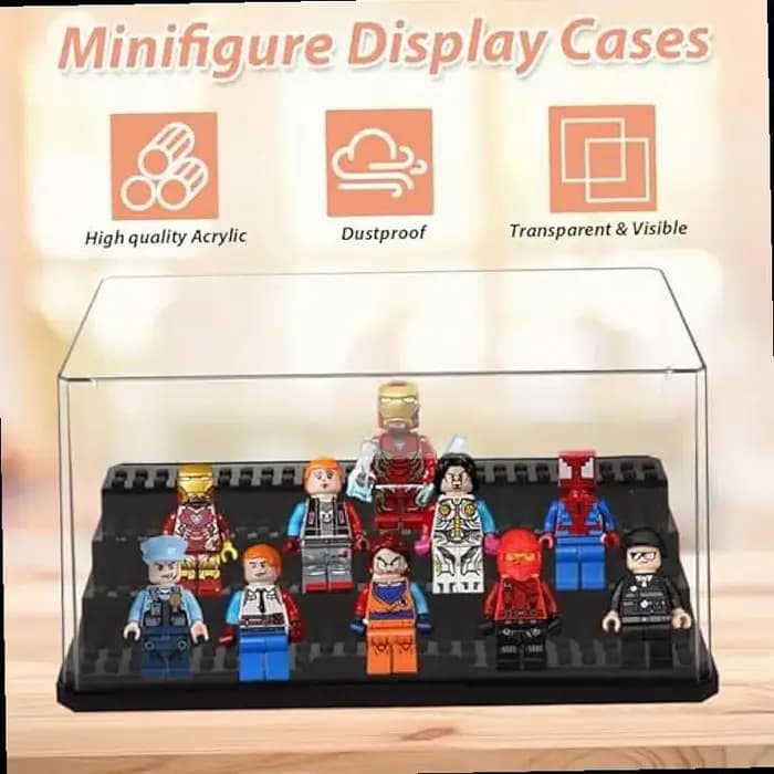 Vitrine transparente à 3 niveaux pour figurines - Boîte de rangement en acrylique pour petites figurines Pop - Présentoir transparent
