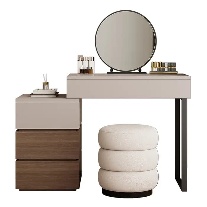 Coiffeuse De rangement italienne minimaliste bois confortable miroir Coiffeuse Design tiroir Meuble De Chambre meubles