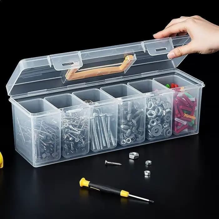 Boîte de rangement pour outils avec plusieurs compartiments