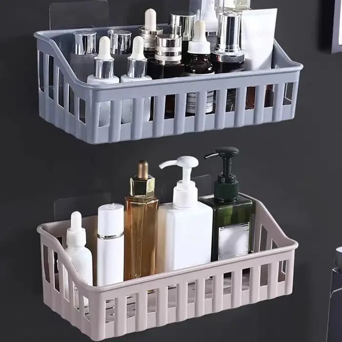 Étagère de rangement murale en plastique pour salle de bain