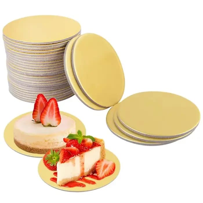10 pièces de plateaux ronds en carton pour gâteaux