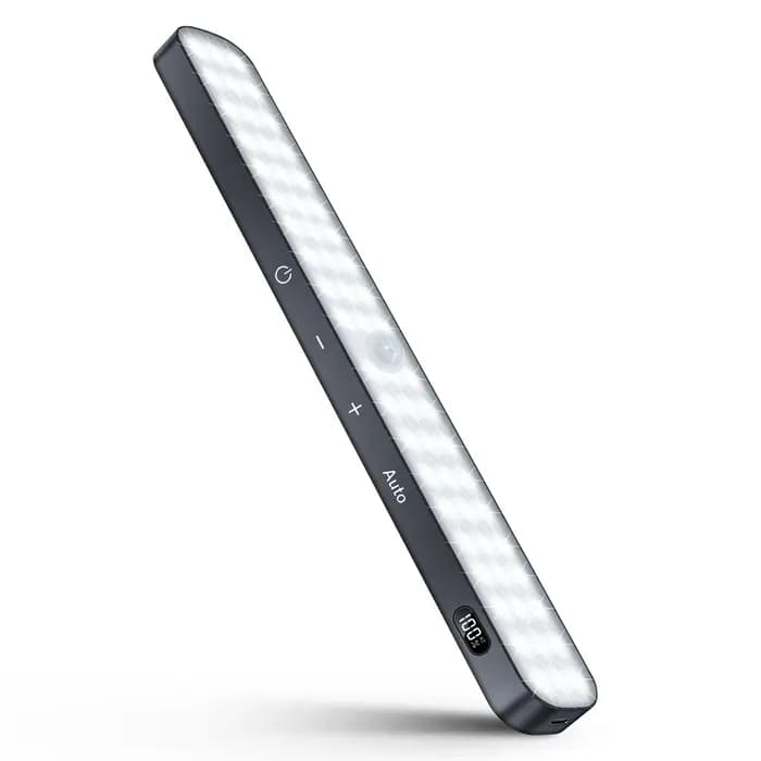 Lumières d'armoire WILLED, affichage de batterie Rechargeable, 60 LED, capteur de mouvement, lumière