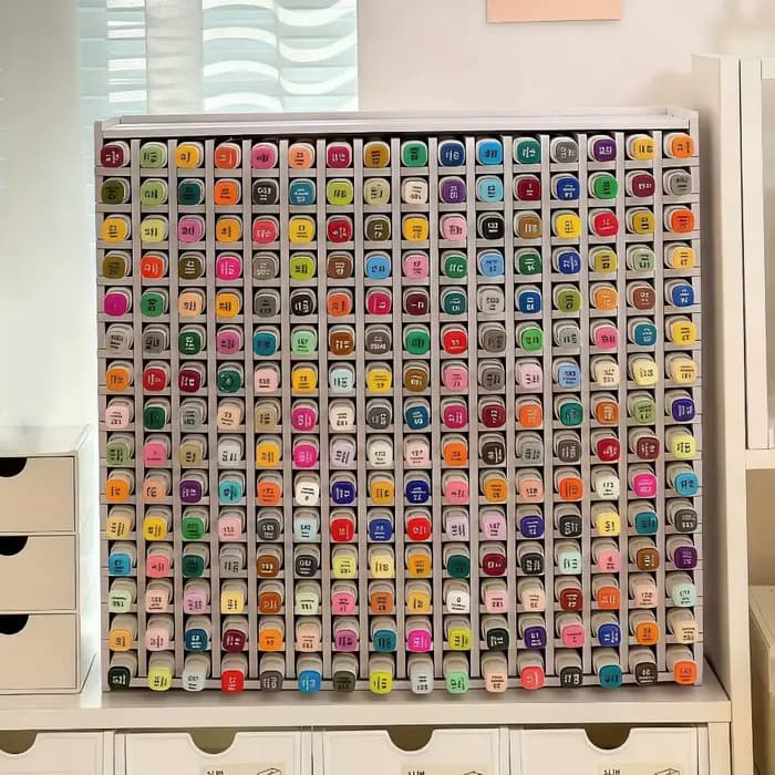 Support de rangement pour stylos marqueurs en acrylique de grande capacité