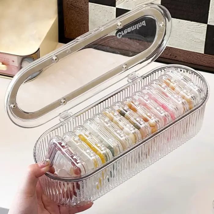 Boîte de rangement pour couverts avec couvercle