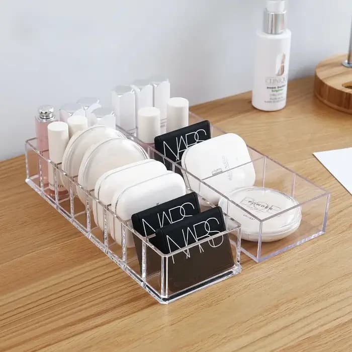 Boîte de rangement en acrylique transparent pour maquillage et cosmétiques