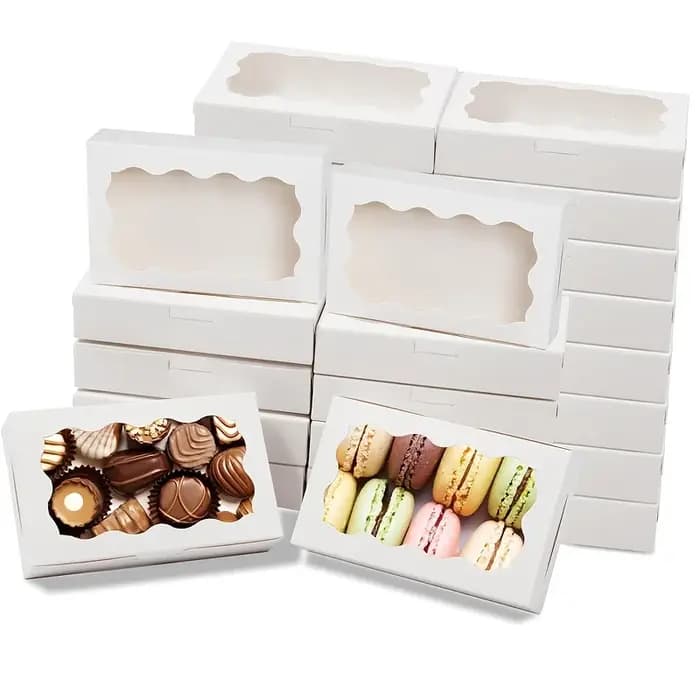 Cadeau pour elle/lui, 20 boîtes à biscuits avec fenêtre transparente