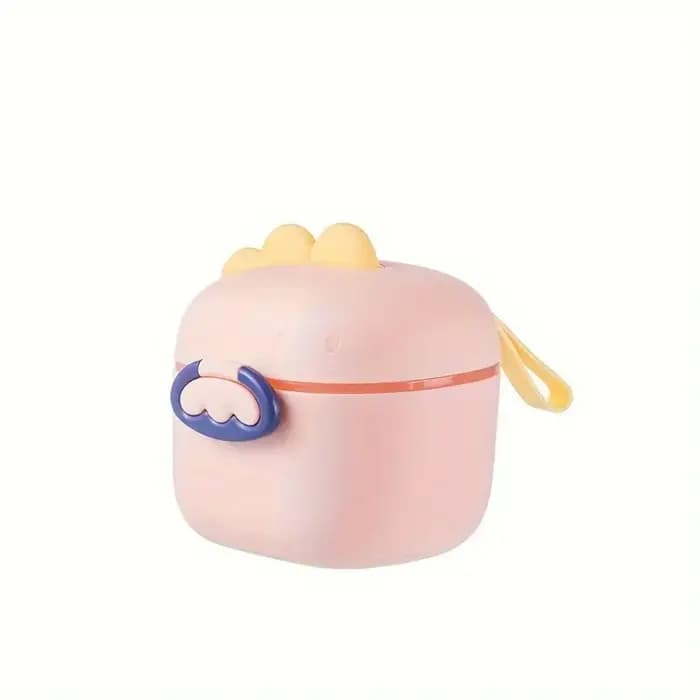 Distributeur de lait en poudre avec cuillère, boîte de rangement portable pour lait en poudre en forme de dinosaure avec poignée, fruits