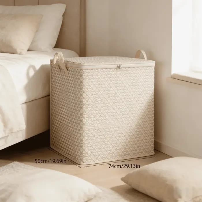 Boîte de rangement en tissu extra-large de 220 litres, conçue pour les couettes, les vêtements et le