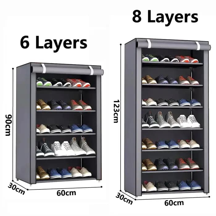 Organisateur de chaussures à 8 niveaux peu encombrant - Rangement