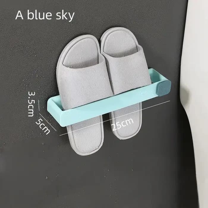 Étagère murale sans perçage pour pantoufles de salle de bain, support à chaussures monobloc, étagère