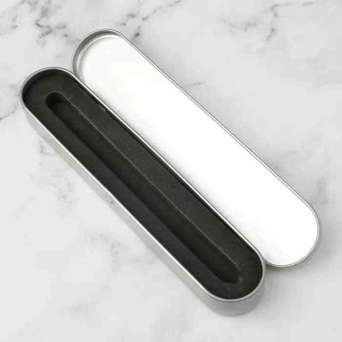 Boîte à stylos en métal noir 17x2cm, boîte de Protection de haute qualité pour stylos à plume, crayo