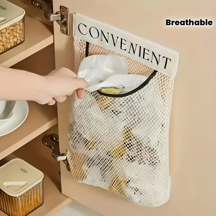 1 grand sac de rangement mural en maille