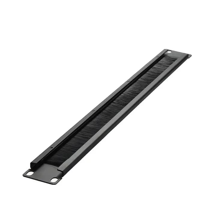 Fente de barre de panneau de brosse d'armoire de réseau d'IT de bâti de rack de 1U 19 pouces pour la gestion des câbles