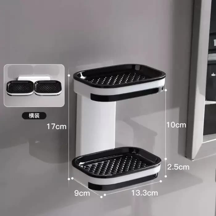 Boîte à savon à 2 niveaux pour salle de bain avec support préféré