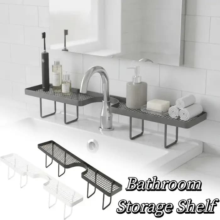 Étagère de rangement pour salle de bain sans perçage
