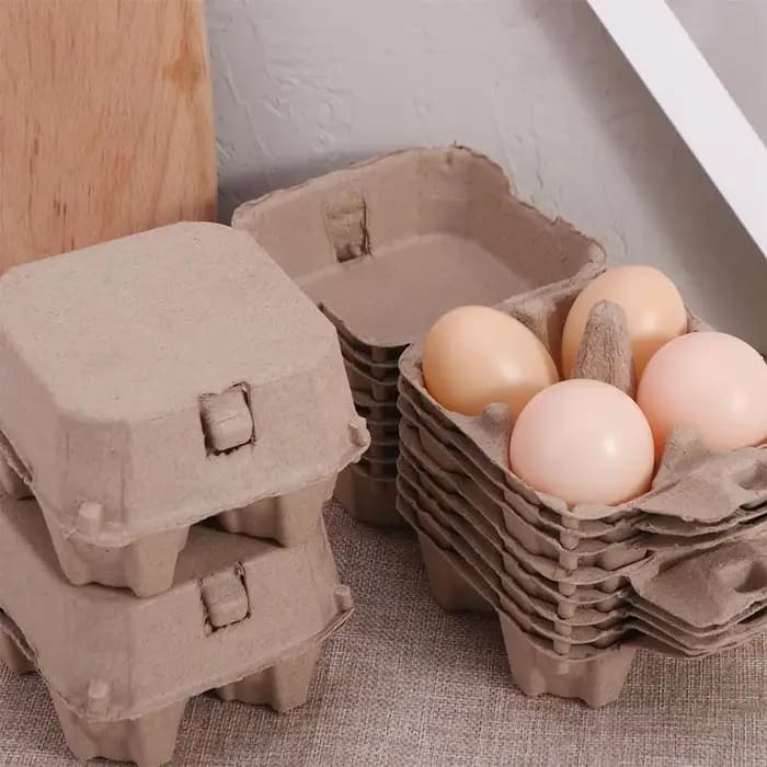 Cartons d'œufs en pâte de papier créatifs à 4 grilles