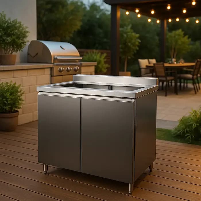 Armoire moderne en acier inoxydable