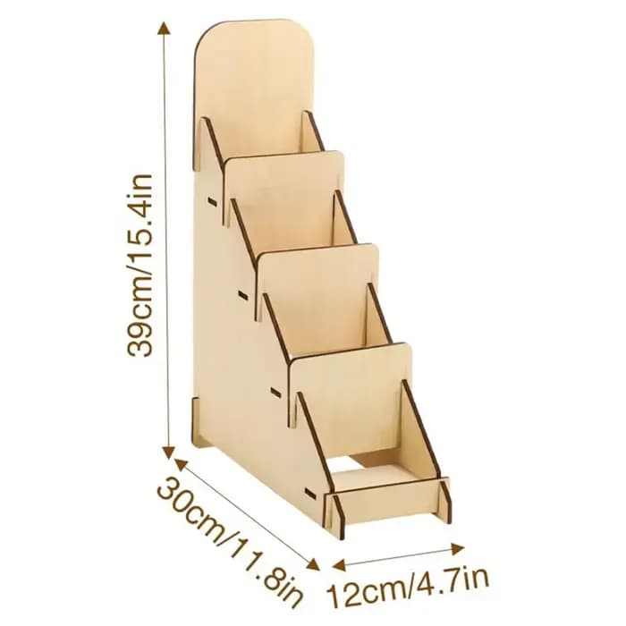 Présentoir en bois pour exposition commerciale et vente au détail – Étagère de rangement de bureau multi-usage pour