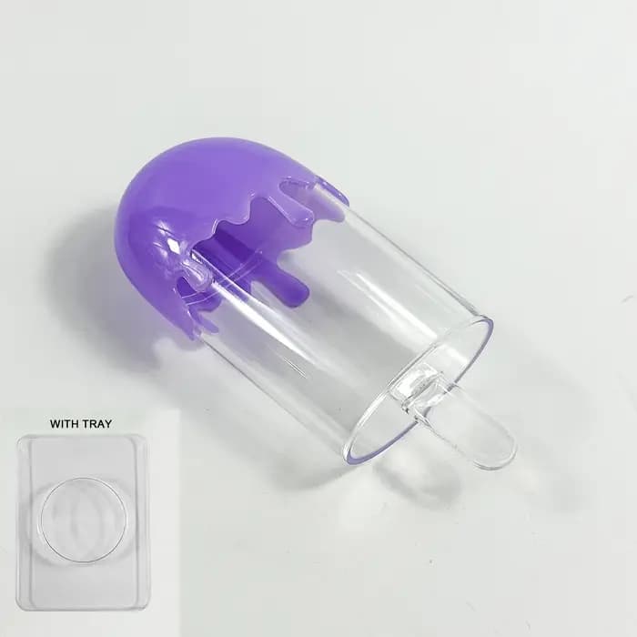 Boîte à crème glacée transparente avec étiquette privée, boîtes à cils, étui à cils africain, emball