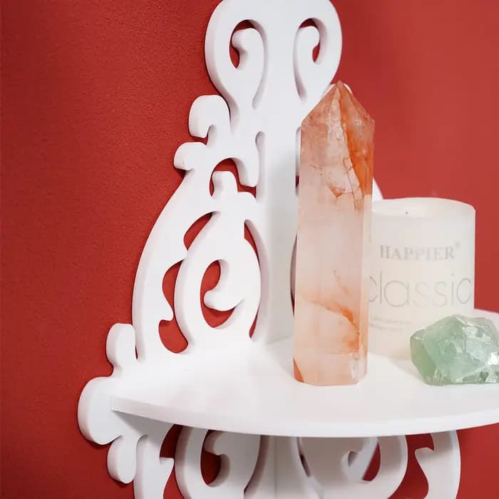 1 pièce, étagère décorative blanche à motif européen créatif et simple pour le rangement