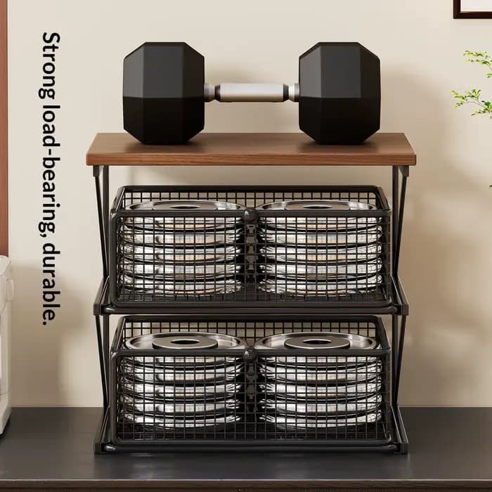Organisateur d'étagères de comptoir de cuisine, support de rangement à tiroirs en bois de fer, station d'accessoires pour café, pour la maison et le garde-manger