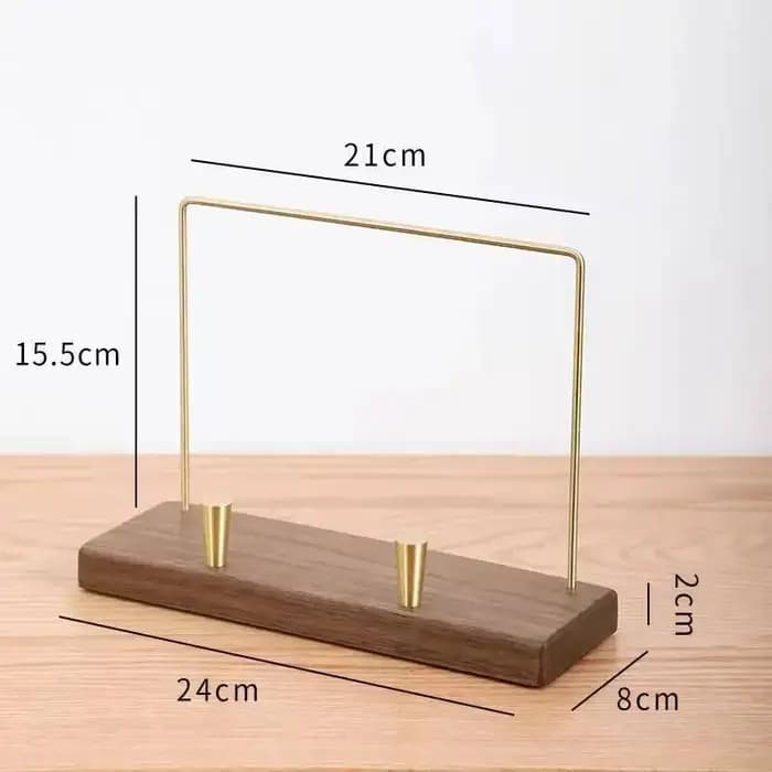 Support de rangement pour disques vinyles, 1 pièce, Style bois massif et laiton, Design de Texture P