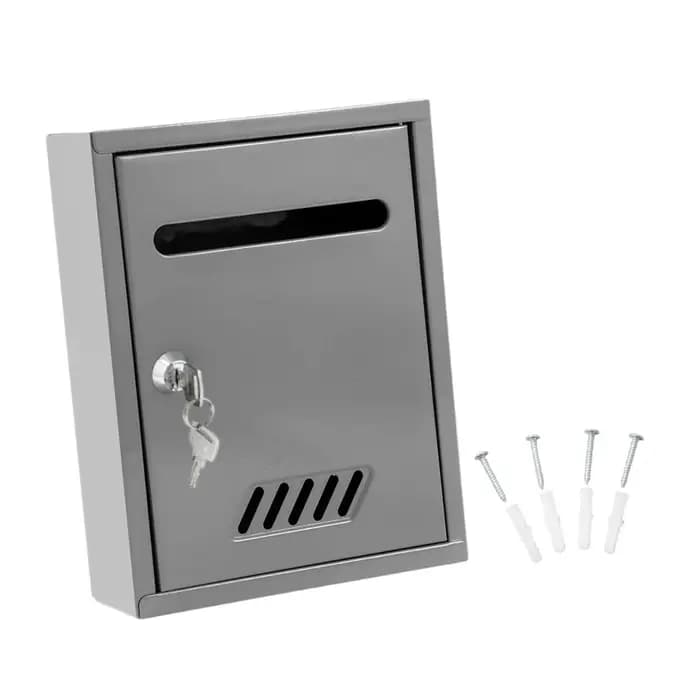 Boîte aux lettres murale grande en fer pour portail, bureau, extérieur