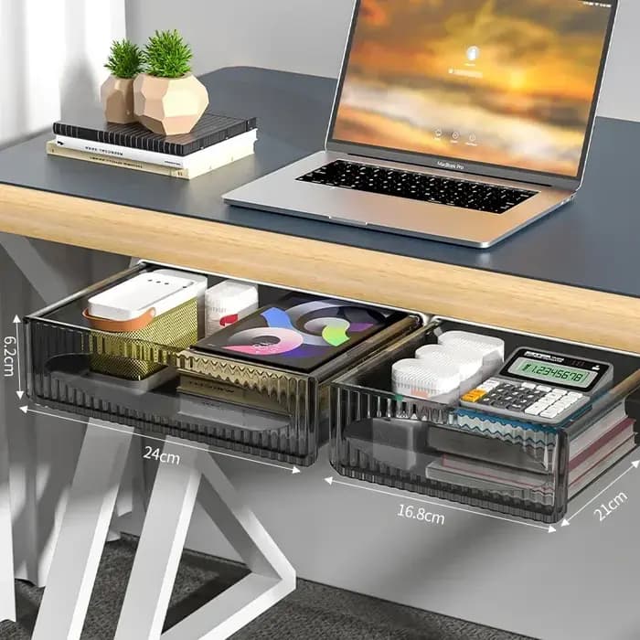 Étagère de Table de rangement Invisible, boîte de rangement, nouvelle boîte de rangement extractible suspendue sous le tiroir de bureau, tiroir sous Table de grande capacité
