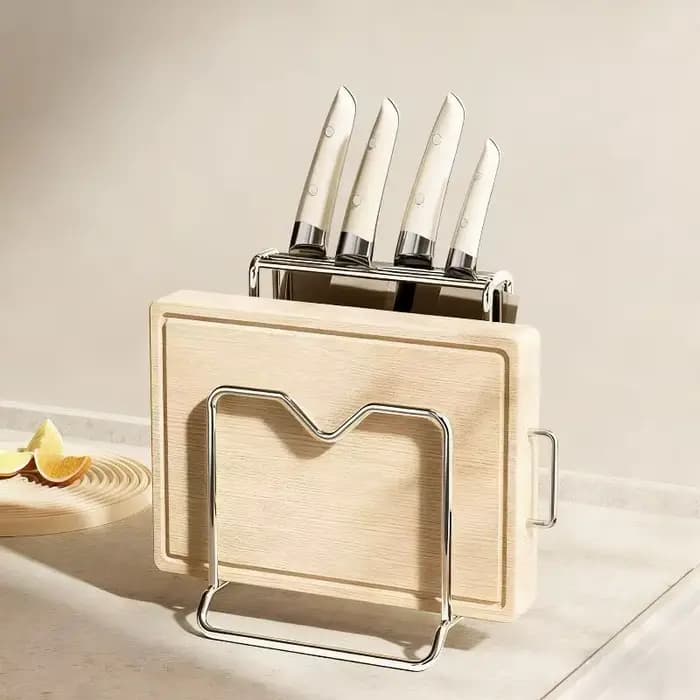 Organisateur de couteaux de cuisine avec fente pour planche à découper
