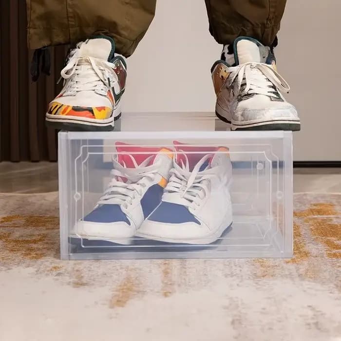 Boîtes de rangement pour chaussures en acrylique transparent