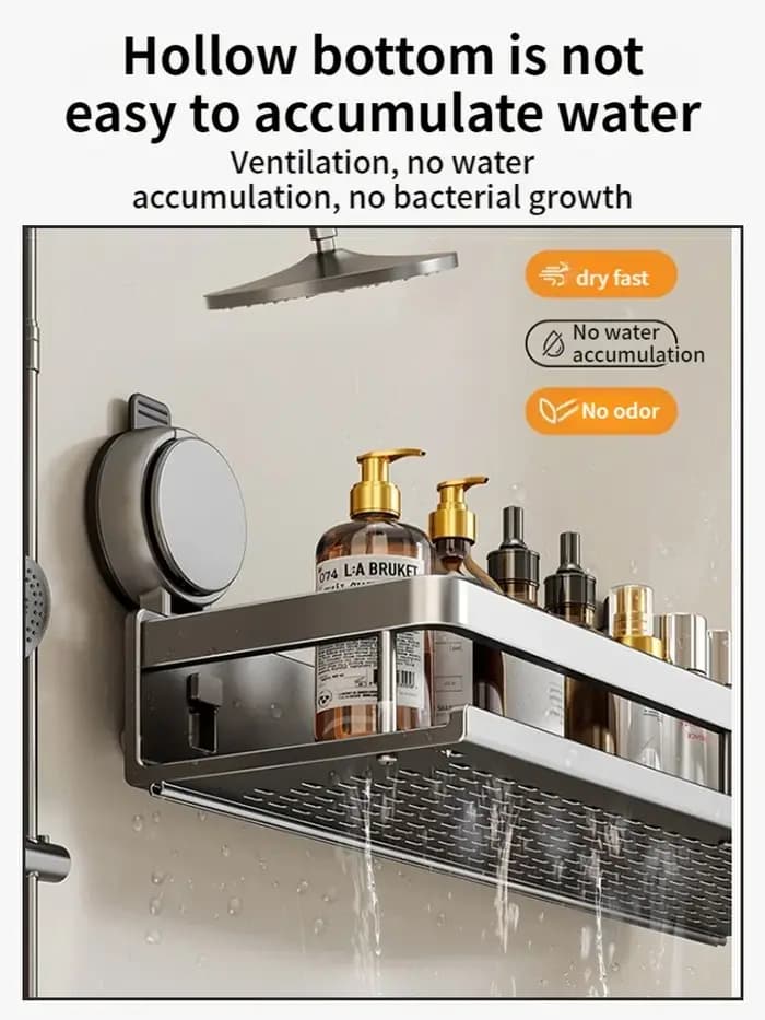 Support de salle de bain à ventouse sans perceuse