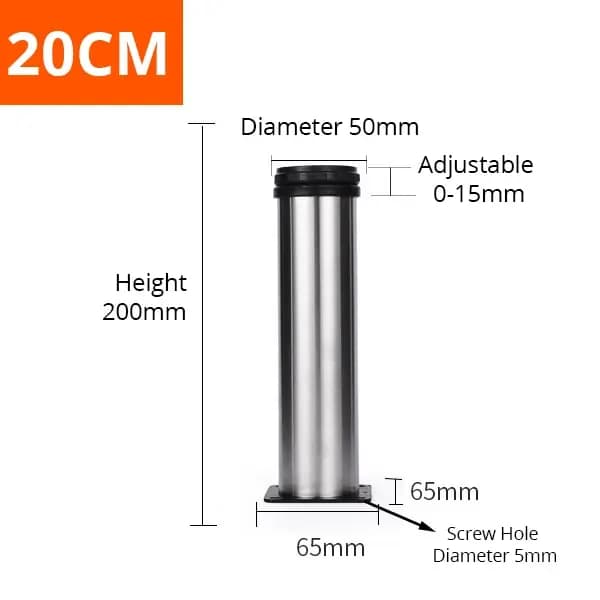 KAK pied de meuble en acier inoxydable pieds de Table réglables