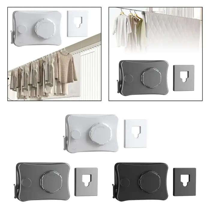 Corde à linge rétractable, balcon, support de séchage mural étanche