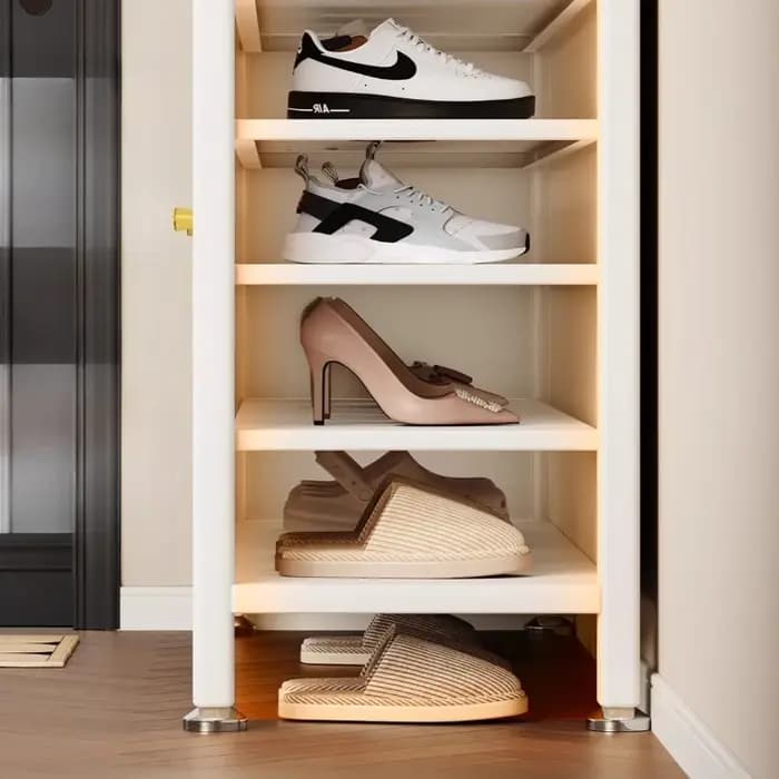 Étagère à chaussures De luxe blanche verticale moderne pas cher mignon
