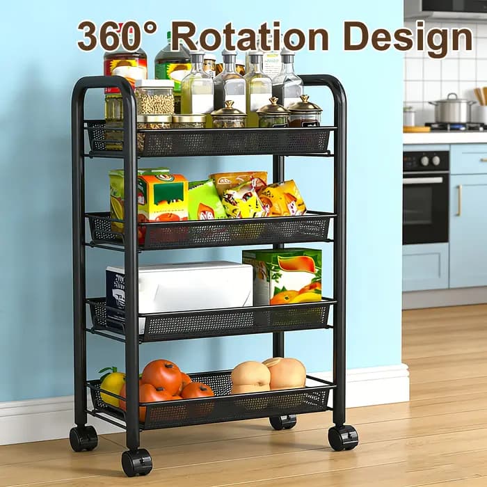 Chariot de rangement multifonctionnel à plusieurs niveaux – Une unité