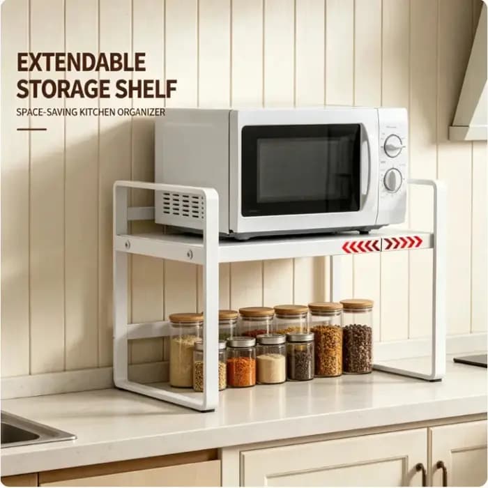 Étagère de rangement multi-niveaux extensible pour armoire de cuisine