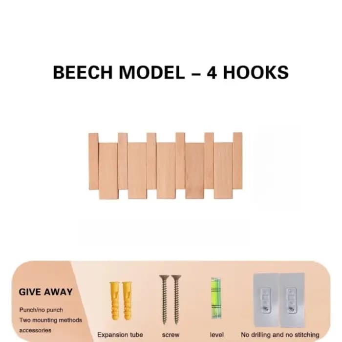 Porte-manteau mural créatif en bois avec 8 crochets en forme de touches de piano, organisateur de ch