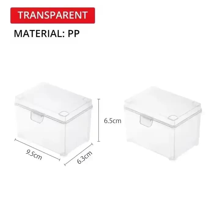 Boîte de rangement en plastique semi-transparente