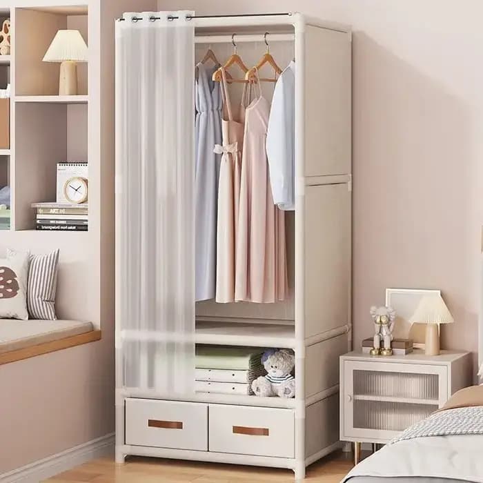 Armoire Pliable Durable Anti-Poussière Grande Capacité
