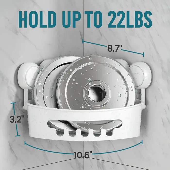 Étagères de douche d'angle TAILI avec ventouses