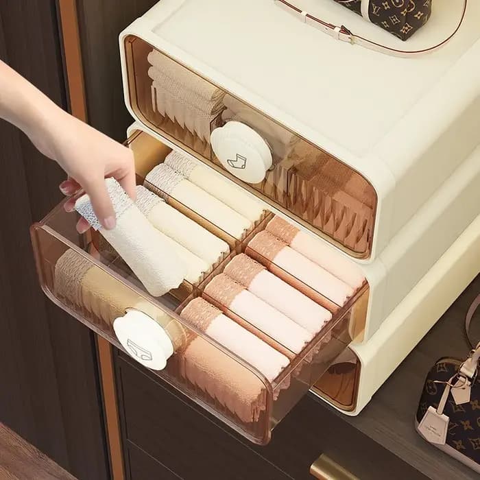Boîte de rangement transparente pour sous-vêtements