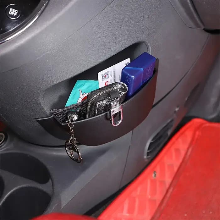 Pour Fiat 500 2011-2017 ABS noir console centrale de voiture boîte de rangement latérale